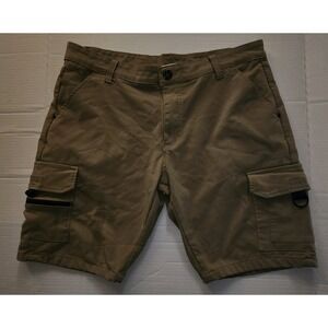 Men's Riot Empire Cargo Shorts Size 36, Hiking Shorts, Stretch. Tan